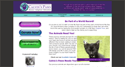 Desktop Screenshot of calvinspaws.com