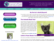 Tablet Screenshot of calvinspaws.com